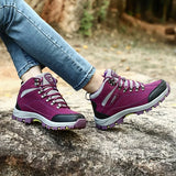 Sneakers Plush Women Hiking Shoes Women's Camping Sneakers Breathable Shoes Plus Size 35-46 Slip-on Keep Warm De