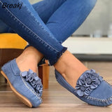 Women Shoes 2023 Handmade Ethnic Women Flats Leather Shoes Flat Flower Moccasins Soft Bottom Loafers Slip on Ladies Shoes
