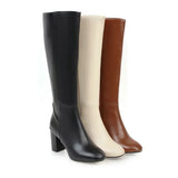 Women Boot 2023 Winter Women Knee High Boots Warm High-heeled Women Shoes Fashion Thin Boots Botas De Mujer Big