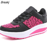 Women Sneakers 2023 Breathable Waterproof Wedges Platform Vulcanize Shoes Woman Spring Luxury Leather Casual Tennis Feminino