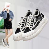 Breakj White Shoes Female 2025 New Summer Student Korean Version Versatile Casual Ins Fashionable Shoes Thick Platform Fashion Board Shoes