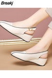 35-41 Genuine Leather Women Shoes High Quality Oxfords Brand Slip on Casual Shoes Moccasins Wild Driving Sandals for
