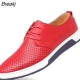 Men's Leather Casual Shoes Brand Comfortable Dress Shoes for Men Lace Up Oxfords Shoes Fashion Mocassins Homme Plus Size