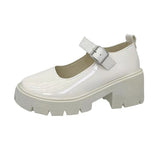 Breakj Back-Bottomed Retro Mary Jane Shoes Women 2025 New Four-Season Fashion Almost Thin Small Leather