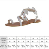 Summer Women's Sandals Female Slip-on Flat Shoes Sexy White Lace Roman Sandals Sandalias Mujer Sapato Feminino Plus