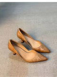 Breakj Shallow Single Shoes 2025 Summer New Temperament In The Empty Tip Of The Retro Pedal High Heels