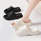 Summer Hollow Out Shower Slippers Women Non Slip Platform Flip Flops Woman Eva Soft Sole Beach Slides Female