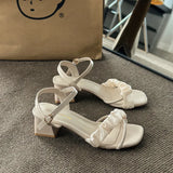Women High Heels Sandals Sexy Toe Slippers Summer 2024 Outdoor Flip Flops Dress Elegant Shoes Pumps Mujer