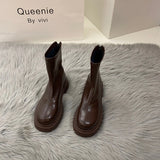 White Thin Martin Boots Children's Shoes 2024 New Summer Brown Korean Ankle Boots Black