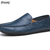 Leather Shoes Men Loafers Men Casual Shoes Moccasins Breathable Sneakers Men Driving Shoes Comfort Flats Plus