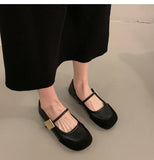 Leather Retro Round Head Metal Buckle Love Shoes Girl Spring 2024 Korean Version Of The New Ugly Cute Mori Shoes