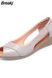 Sandals Women Wedges Sandals Pumps Ankle Buckle Open Toe Fish Mouth Med Summer Women Shoes Fashion Wedges