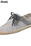 Fashion summer Fly fabricmale casual Canvas Hemp Insole Fisherman Light Shoes men Espadrille Flats Shoes