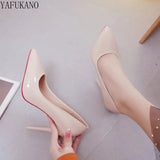 Stilettos High Heels 10Cm Sexy Pointed Toe Party Dress Shoes Patent Leather Red Bottom Wedding Shoes Large Size 42