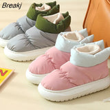 Fur Slippers Women Plush Warm House Slippers Slip on Flat Soft Casual Shoes Slides Couple Cotton Indoor Home Floor