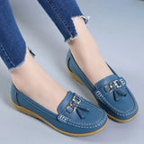 Women Shoes 2023 Spring Autumn Flats Leather Breathable Moccasins Women Boat Shoes Ballerina Ladies Casual Shoes Zapatos