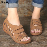 New Women Fashion Sports Sandals Hollow Out Breathable Cool Comfortable Fish Mouth Casual Shoes Outdoor Beach