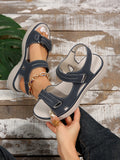 Woman 2024 Trend Summer Retro Roman Sandals Women Pu Casual Wedge Sandals Slippers Women Platform