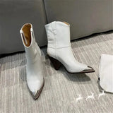 Pointed Toe Thigh High Boots for Women Sexy Rivet Stud Slip On Women's High Boots Tassel Decor Spike High Heel Botas