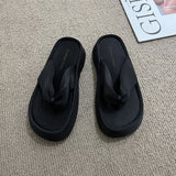 Breakj Fire Thick Bottom Flip-Flops Women Wear 2025 New Net Red Niche Feel Cool Toe Beach