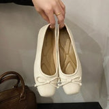 Flat Shoes Women Ballerinas Square Toe Slip on Ballet Flats Lazy Loafers Moccasins Ladies Casual Comfort Shoes