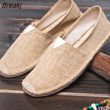 Men Shoes Summer Espadrilles Men Canvas Sneakers New Breathable Fisherman Shoes Men Slip On Loafers Large Size 45