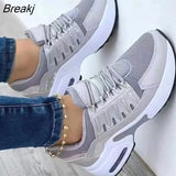 Women's Large Size Tennis Casual Shoes Increase Fashion Thick-soled Sneakers Light Vulcanized Socks Air Cushion Breathable