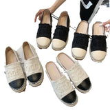Shoes Women's 2024 New Summer Casual Flat Bottom Baotou Half Slippers Shoes for Women Designer