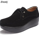 Fashion Leather Soft Bottom Tassel Women's Single Shoes Spring and Summer Thick Bottom Wedge Heel Women Hollow Light