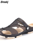 Summer Men's Slippers 8 Slip-On Garden Shoes Breathable Man Sandals Plus Size Male Beach Shoes Flip Flops Quick