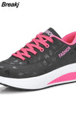Shoes for Women Autumn Fashion Platform Sneakers Women Plus Size Lacing Casual Sport Shoes Wedge Loafers Zapatos De