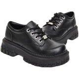 Breakj Small Leather Shoes Female 2023 New British Wind Platform Platform Shoes Ins Flat Versatile Single