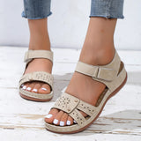 Breakj New Ladies Wedge Sandals Wedge Beach Sandals One Line Velcro