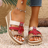 Breakj Cool Drag Women Wearing Flat Bottom Middle-Aged Women Comfortable Anti-Slip Slippers In The