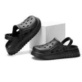 Women's White Hollow Out Platform Sandals 2024 New Summer Eva Garden Shoes for Women Comfortable Non Slip Beach Slippers