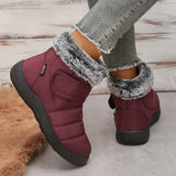 New Down Waterproof Winter Boots Women Anti Slip Thick Warm Plush Snow Boots Woman Leisure Rabbit Fur Cotton Padded