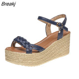 Women Summer Sandals Buckle Fashion Shoes Sandals New Fashion Sandal 7.5cm Heel Outside Sandals Black Basic