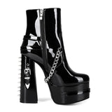 Breakj Y2k Rivet Punk Coarse And High-Heeled Size 44 Female Short