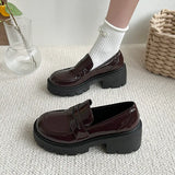 Women's Loafers 2023 Spring/Autumn British Style Slip-on Platform Mary Jane Shoes Girls Japanese School Jk Uniform Lolita