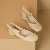 Sandals ，Women's 2024 Summer New Fashion Round Toe Mary Jane Women's Shoes Shallow Slip on Pumps Zapatillas