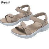 New Wedge Platform Sandals Women Retro Soft Sole British Sport Sandals Female Thick Bottom Breathable Comfortable