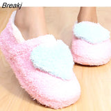 Lovely Ladies Home Floor Soft Women indoor Slippers Outsole Cotton-Padded Shoes Female Cashmere Warm Casual