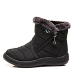 Waterproof Snow Boots for Women Non Slip Thick Plush Platform Ankle Boots Woman Plus Size Winter Cotton Padded Shoes