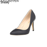 Shoes 2023 Women Pumps Fashion 9cm High Heels Pointed Toes Black White Shoe Women Wedding Shoes Ladies