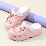 Increased Non-slip High-heeled Shoes Hole Shoes Beach Sandals Home Shoes New Thick-soled Slippers Women's Sandalias
