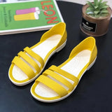 Sandals Women 2023 New Fashion Simple Round Head Solid Candy Color Open Toe Versatile Square Heel Women's