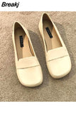 Womens Loafers Shoes Round Toe Autumn Female Footwear Modis Oxfords Soft Shallow Mouth Elegant Casual Sneaker Slip-on