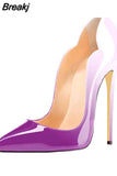 brand shoes plus size 33-45 pointed 12cm high stiletto heels 10cm 8cm shallow fashion classic women pumps QP042