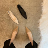 Soft! Small White Leather Shoes Women's English Low-Heeled Single Shoes Flat-Soled Pointed Shallow Work Shoes Soft