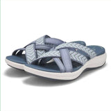 Women Wedge Sandals 2024 Open Toe Retro Thick Sole Slope Heel Slippers for Women Beach Comfortable Women's Casual